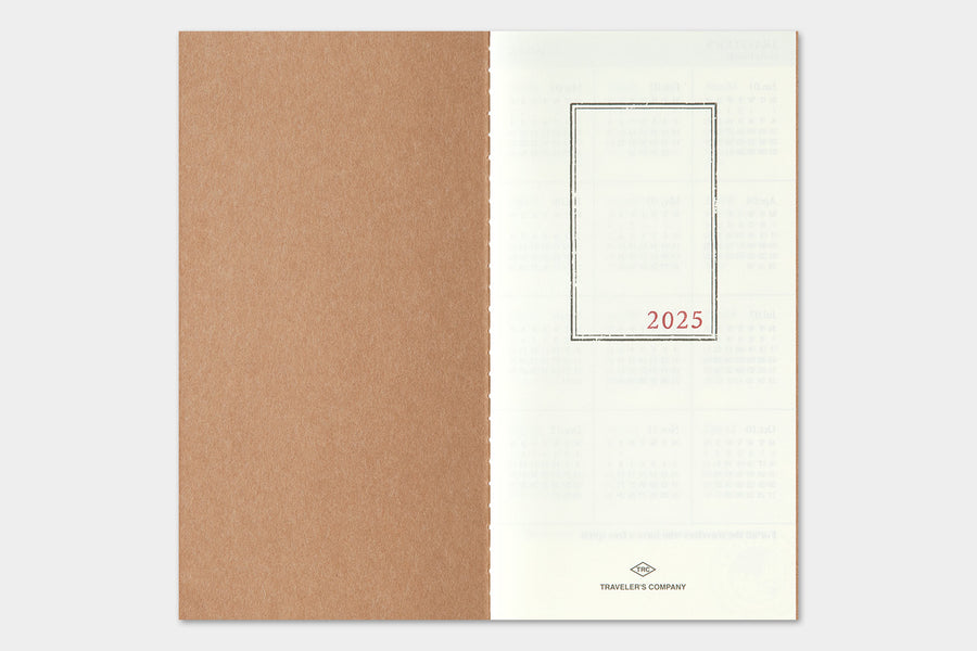 TRAVELER’S COMPANY - Traveler’s Notebook Regular - Monatskalender 2025