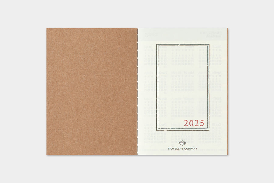 TRAVELER'S COMPANY - Traveler's Notebook Passport - 2025 monthly diary