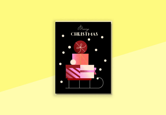 DARLING CLEMENTINE - Greeting Card - Merry Christmas sleigh