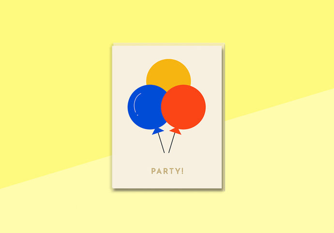 DARLING CLEMENTINE - Greeting Card - Party Balloons