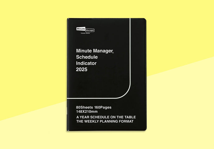 HIGHTIDE - Diary 2025 Minute Manager Left - A5 Black