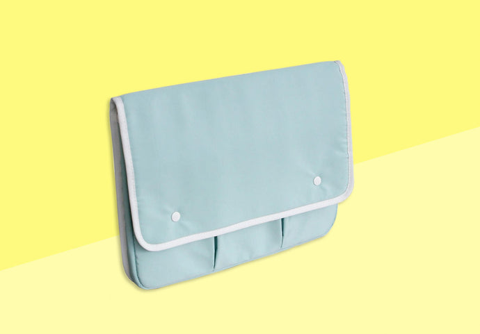 ICONIC - Multi Pocket Laptop Pouch 13 inch - Mint