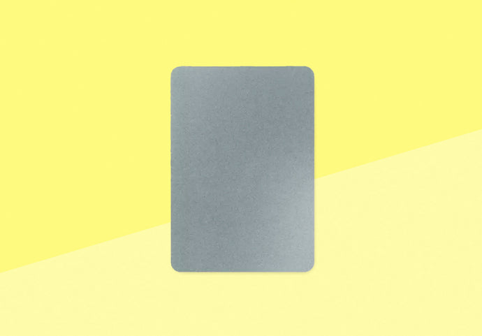 LE TYPOGRAPHE - Pack of 5 rounded corners cards - Silver