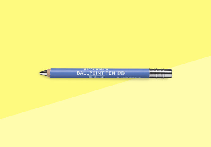 MARK'S STYLE - Gel Wood Ballpoint Pen - DAYS - Blue