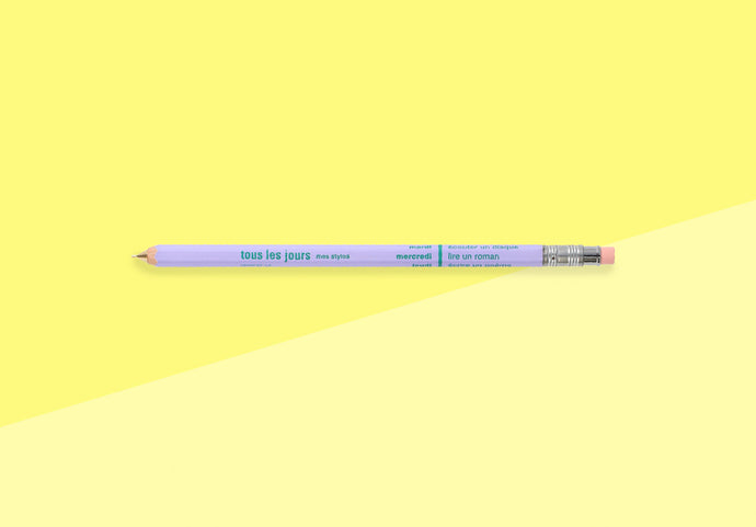 MARK'S STYLE - Mechanical Pencil with eraser - DAYS - Light Purple