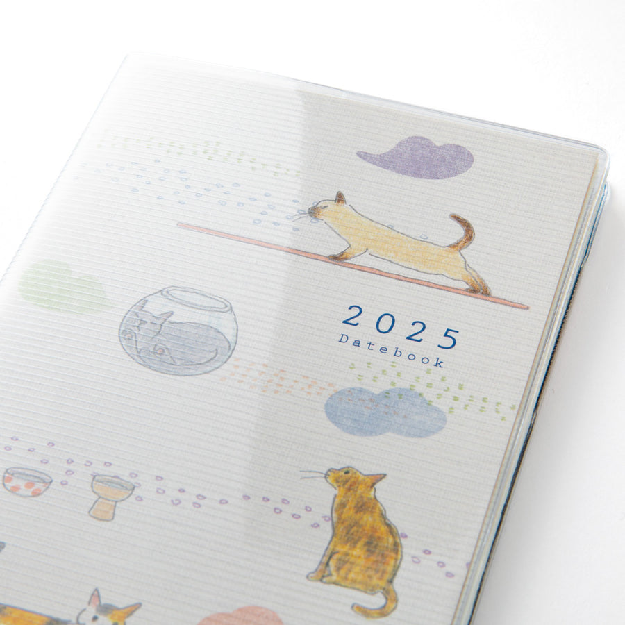 MIDORI - Taschenkalender 2025 - B6 Slim Katze