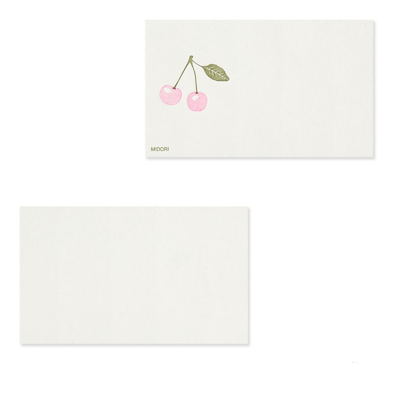 MIDORI - Card Set - Letterpress Cherry