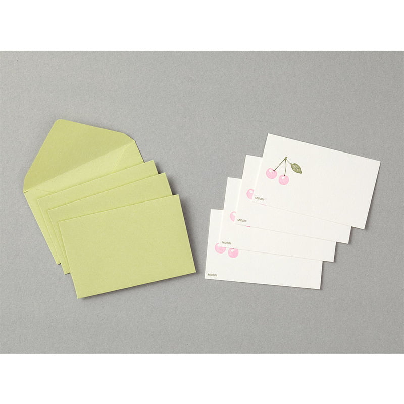 MIDORI - Card Set - Letterpress Cherry