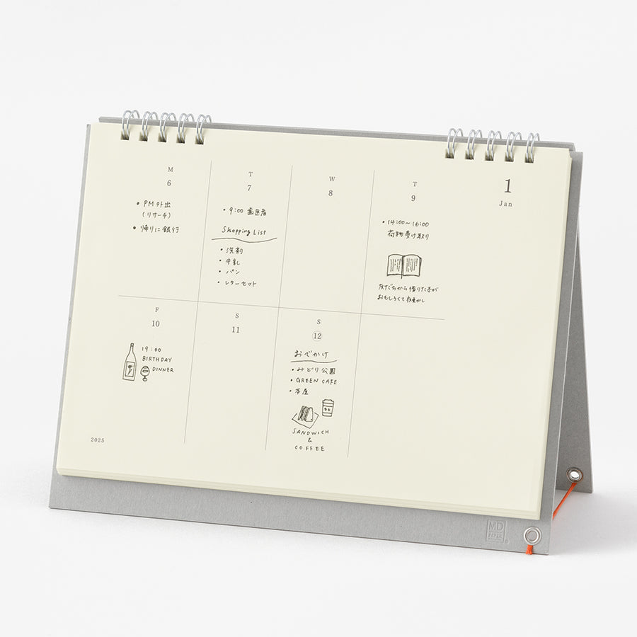 MIDORI - MD Wochen-Tischkalender 2025