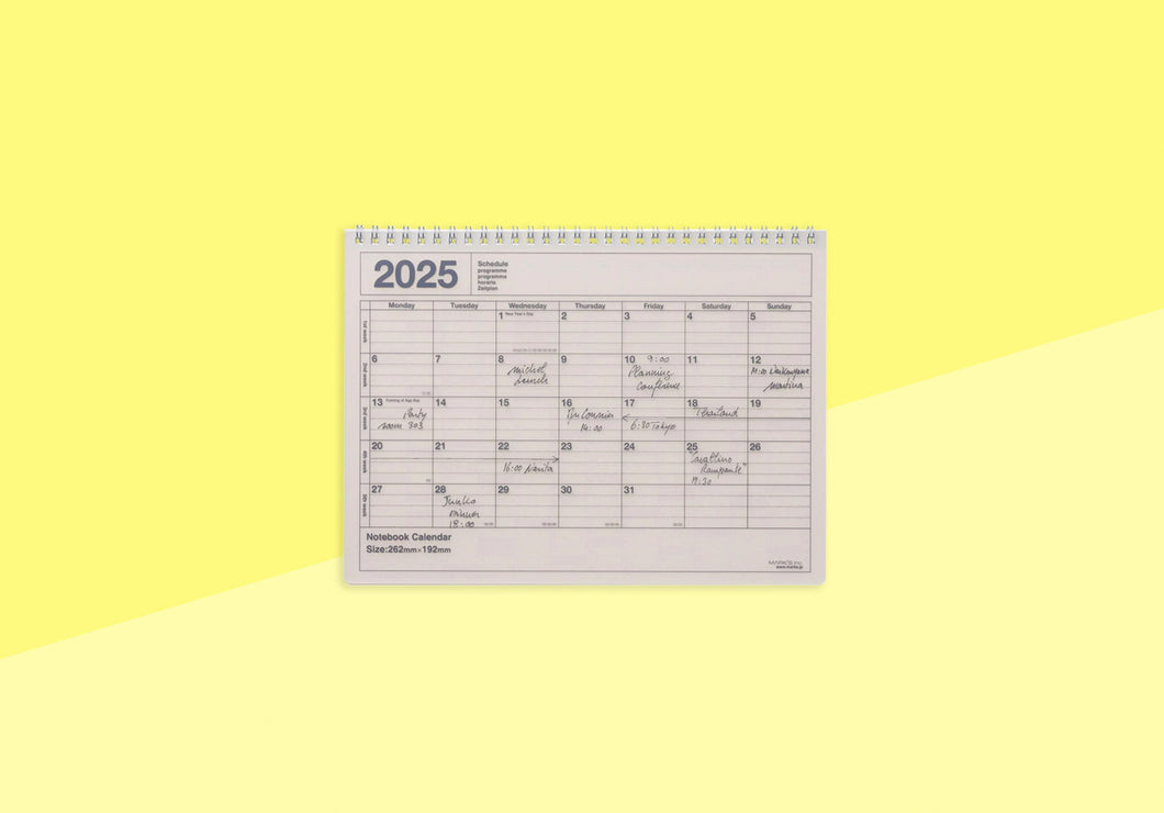 MARK'S - Notizbuch-Kalender 2025 - S - Elfenbein