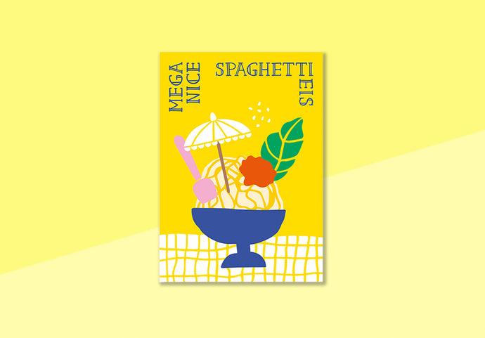 NOBIS DESIGN - Postkarte - Spaghettieis