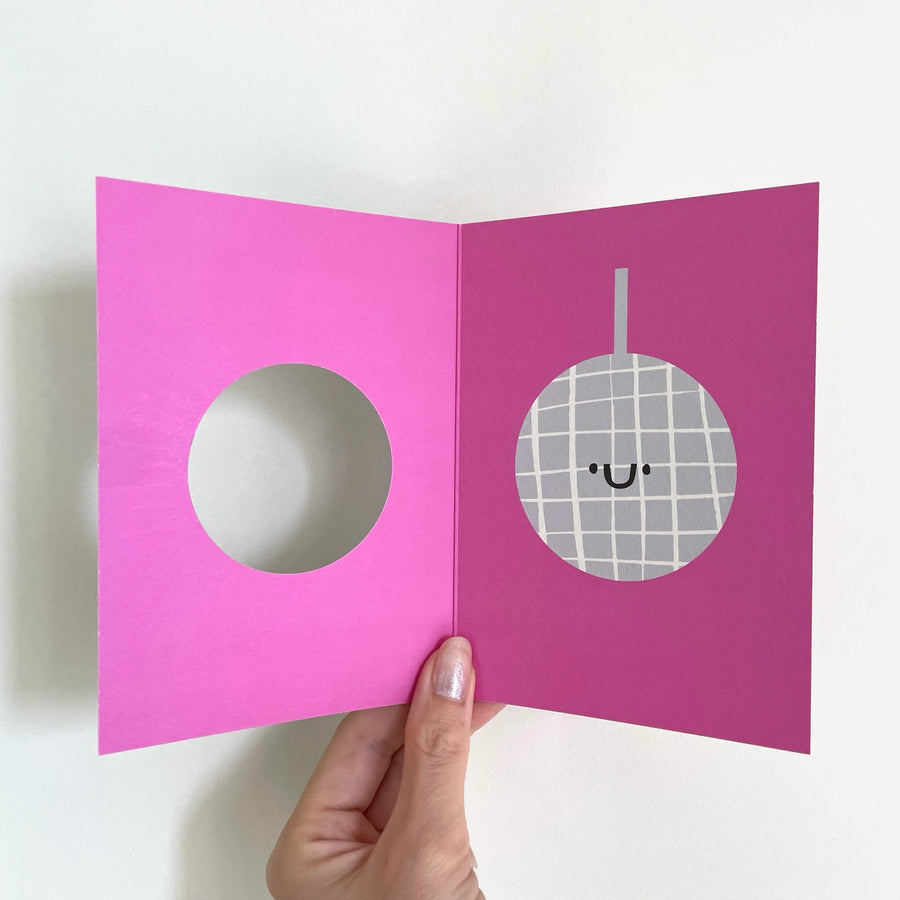 RUMBLE CARDS - Die Cut Greeting card - Disco Ball