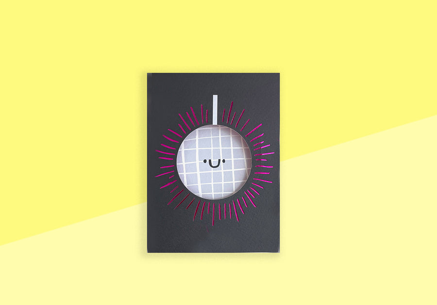 RUMBLE CARDS - Die Cut Greeting card - Disco Ball