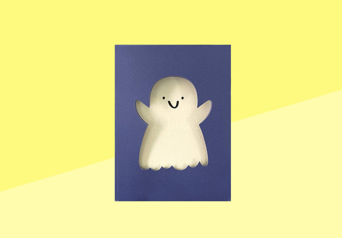 RUMBLE CARDS - Die Cut Greeting card - Ghost