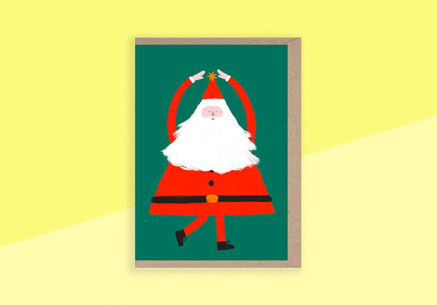 RUMBLE CARDS - Greeting card - Dancing Santa