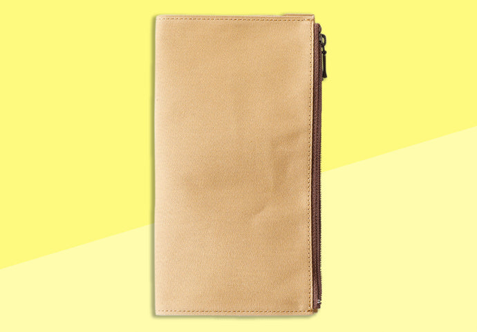 TRAVELER'S FACTORY - Notebook Cotton Zipper Case - Beige