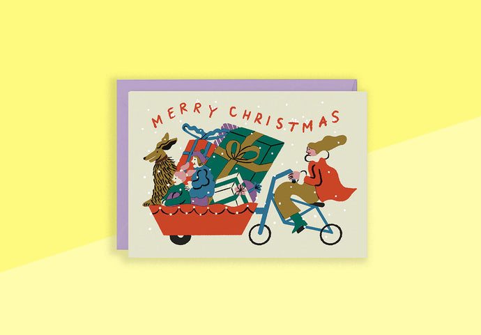 WRAP - Greeting card - Cargo Bike Christmas