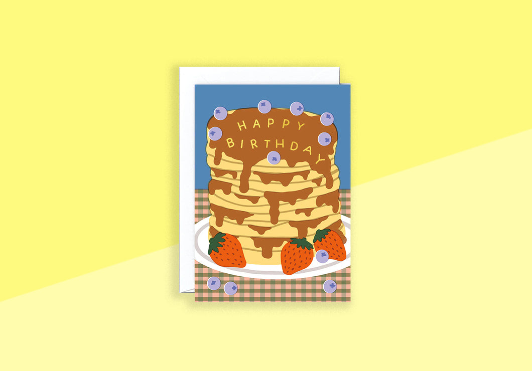 WRAP - Greeting card - Happy Birthday Pancakes