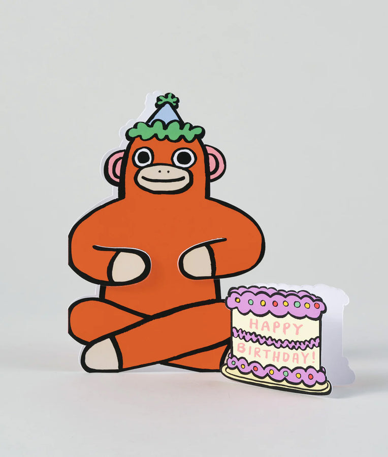 WRAP - Greeting card - Monkey With Mini Card