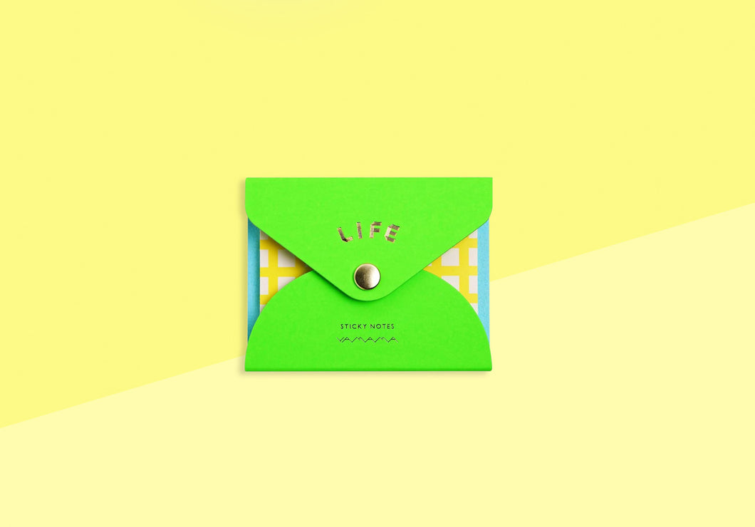 YAMAMA - Sticky Notes - Green + Light Blue