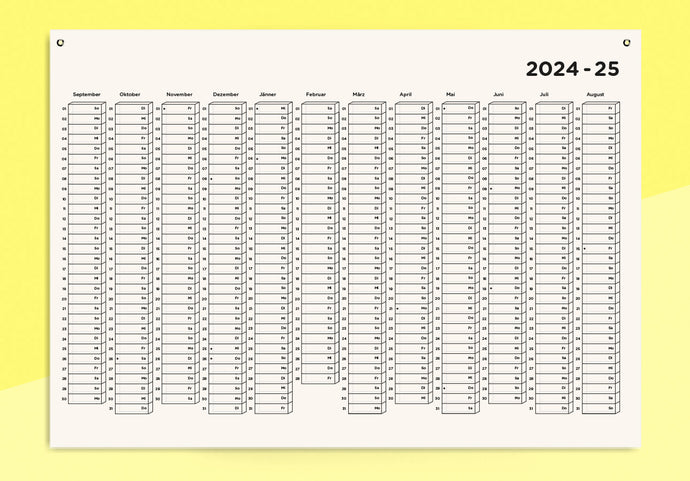 sous-bois - Wand Kalender A3 - 2024-25