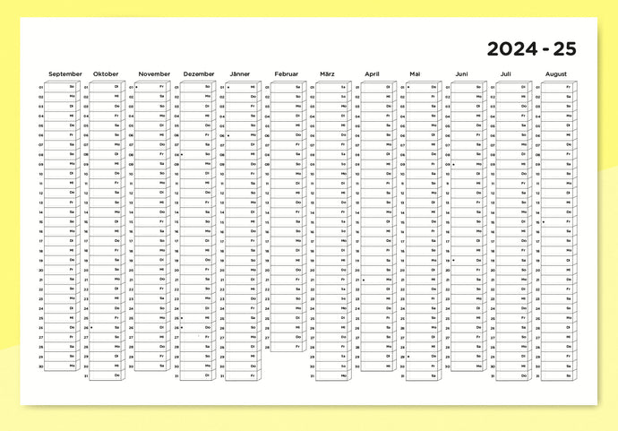 SOUS-BOIS - Wandkalender A1 - 2024-25