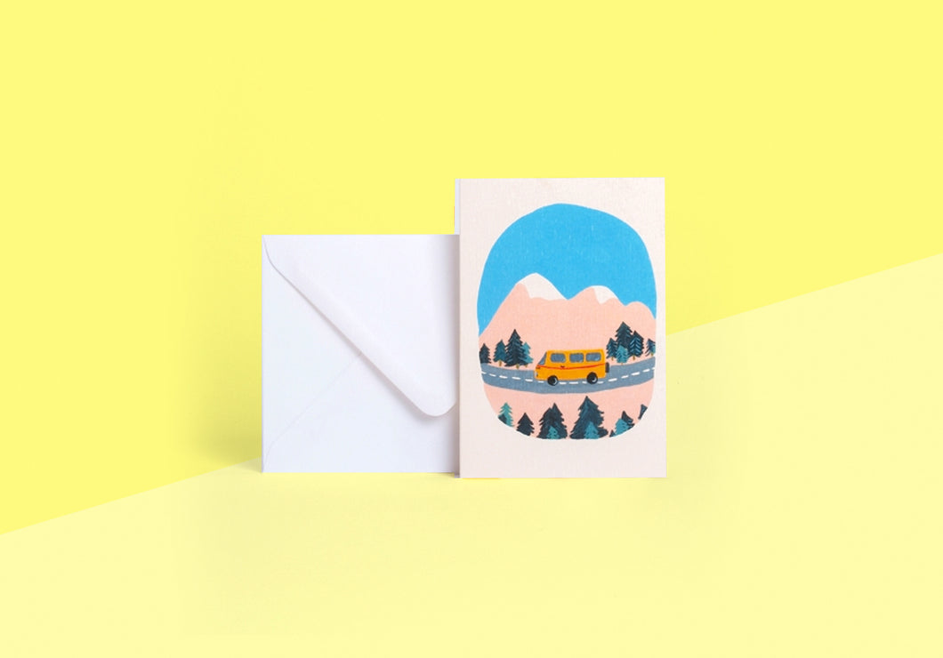 SEASON PAPER COLLECTION - Greeting Card - Minibus